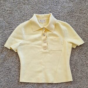Women's Yellow Knit Shirt